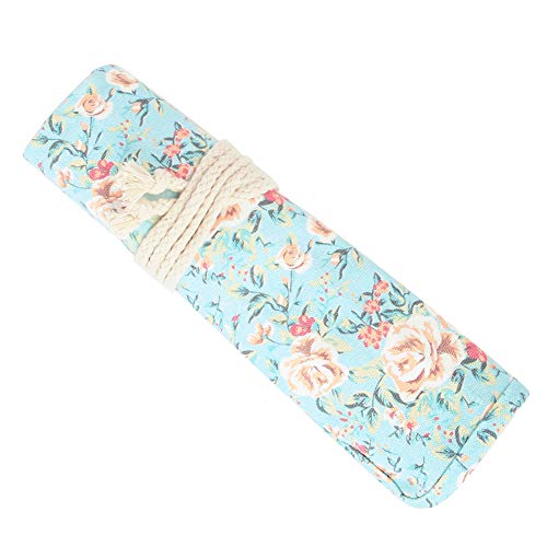 LIYJTK Canvas Bleistift Rollvorhang 20-Löcher School Stationery Organizer von LIYJTK