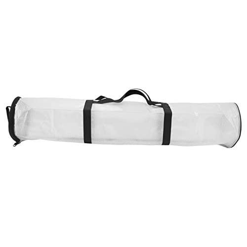 LIYJTK Clear Gift Wrap Organizer wasserdichtes Aufbewahrungsbeutel Tragbarer Griff Transparent Reißverschlüsse Space Sparsparung für das Verpackungspapierspeicherbeutel (Transparent weiß) von LIYJTK