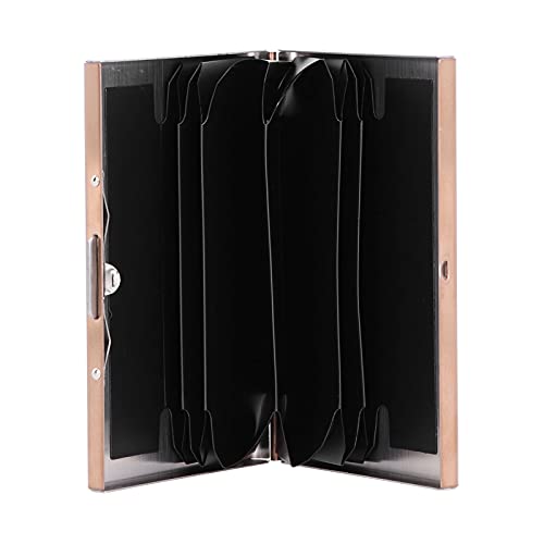 LIYJTK Edelstahl RFID -Kreditkartenhalter Beschützer Business Case für Männer Frauen große Schlitzgröße Verpackung Box (Edelstahl -Kartenbeutel 6 Karte Roségold) von LIYJTK