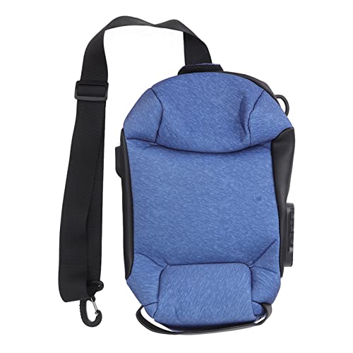 LIYJTK Große Kapazität Schließbarer Reißverschluss Atmungsaktives Schulter -Rucksack tragbarer Schlingbeutel Männer Frauen Büro Reisetasche Oxford Stoff (Blau) von LIYJTK