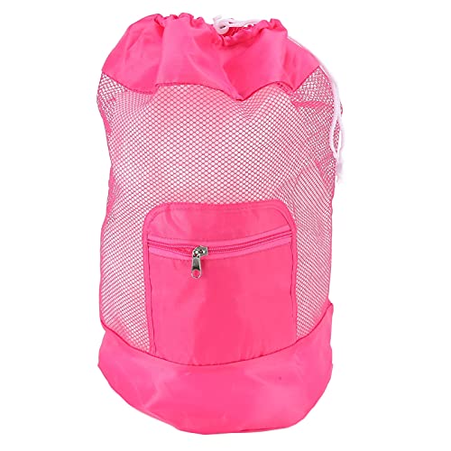 LIYJTK Großer Strandbeutel tragbares faltbares Mesh Tote für Strandpicknick -Camping rot von LIYJTK