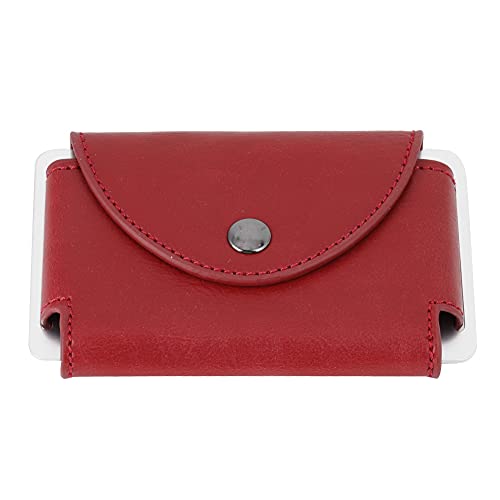 LIYJTK Retro Men Leder RFID Kreditkartenhalter Brieftaschenclipkarte Hülle schützt Geld (Verrücktes Pferdrot) von LIYJTK