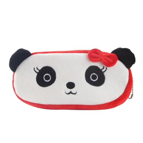 Niedliche Plüsch Cartoon Tierstifte Hülle Reißverschluss Design Kinder Aufbewahrungstasche Farbstift Lineal von LIYJTK