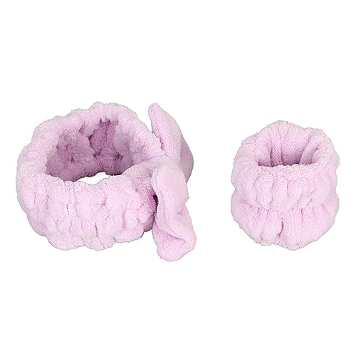 Niedliche weiche saugfente elastische Gesichtsbild -Make -up -Stirnband -Armband -Set für Frauen Girls Spa Yoga Sport von LIYJTK