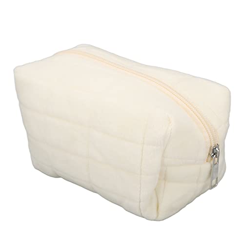 Plüsch-Kosmetiktaschen für Frauen, große Kapazität, Reißverschluss, tragbare Make-up-Tasche, Reise-Kulturbeutel, Aufbewahrungstasche mit Reißverschluss, Make-up-Pinsel-Organizer von LIYJTK