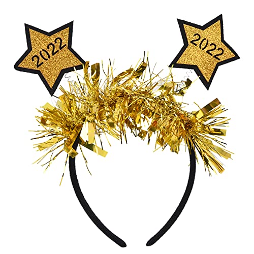 Süße Weihnachtssternform Stirnband Frakturstern Form Haar Hoop Festival Helles klassisches Farbdraht Material (Venus Star 2022) von LIYJTK