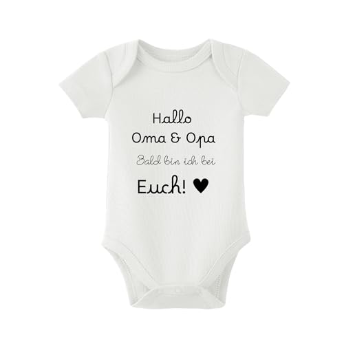 LIYLID Baby Body personalisiert zum schwangerschaft verkünden Großeltern | Ihr werdet Oma und Opa | Baby Verkündung | Schwangerschaftsverkündung | Nachwuchs ankündigen (Weiß, 0-3 Monate) von LIYLID