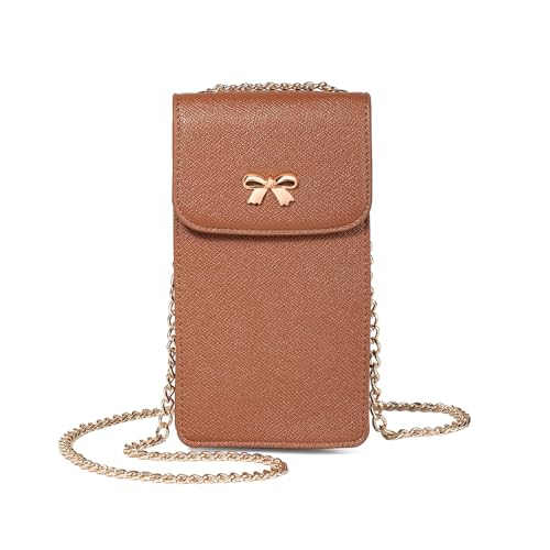 LIYSOYO Kleine Umhängetasche für Damen, RFID-blockierend, Crossbody-Tasche mit Kreditkartenfach, Braun, modisch von LIYSOYO