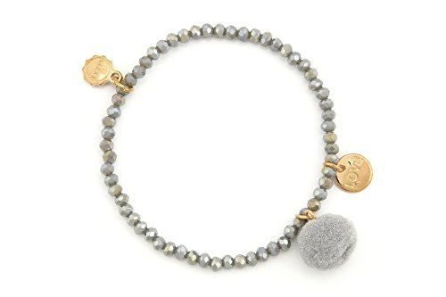 Lizas Schmuckarmband "Pompon" Armband Perlenarmband (grau) von Lizas