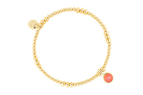 Lizas Schmuckarmband gold Perlenarmband verschiedene Modelle (gold/Stein orange glow) von Lizas