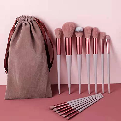 13-teiliges Make-up-Pinsel-Set, vielseitige Hand-Make-up-Pinsel, Gesichtspuder, Concealer, Lidschatten, Rouge-Pinsel, Make-up-Pinsel-Set (Braun) von LIZEALUCKY