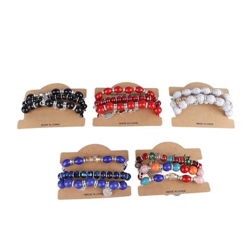 Böhmisches buntes Perlenarmband, mehrschichtiges stapelbares Perlenarmband, mehrfarbiges Stretch-Perlenarmband, Damen-Party-Zubehör von LIZEALUCKY