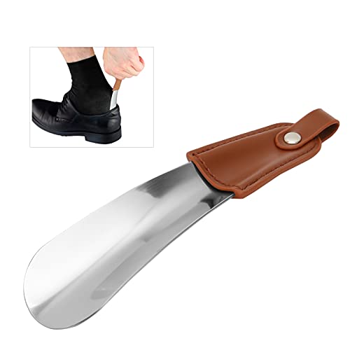 LIZEALUCKY Metal Small Shoe Horns, Professional Stainless Steel Shoe Horn Travel Portable Shoehorn with PU Leather Handle Compact Shoehorns Helpers with Leather for Men,Women,Elder LIZEALUCKY Metal Small Shoe Horns, Professional Stainless Steel Shoe Horn Travel Portable Shoehorn with PU Leather Handle Compact Shoehorns Helpers with Leather for Men,Women,Elder von LIZEALUCKY
