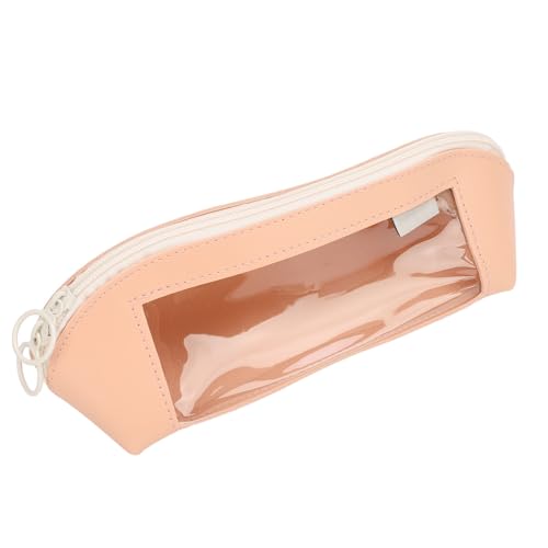 Pen -Beutel Lederbeutel, transparent sichtbarer Bleistiftkoffer Schöner Schreibwarenbeutel für Studenten tragbare Kapazitäts -Encil -Hülle Schöner Briefpapierbeutel (Pink) von LIZEALUCKY