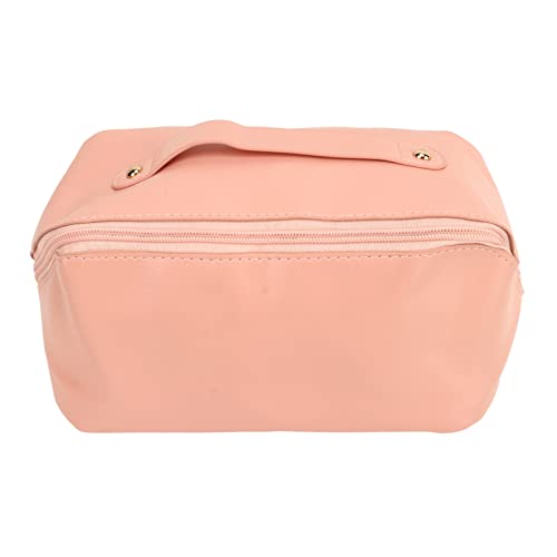 Tragbare Make-up-Tasche, Reise-Kulturbeutel, Kosmetiktasche mit Griff, tragbar, vielseitig einsetzbar, mit Fächern, Make-up-Tasche für Damen und Herren (Pink) von LIZEALUCKY