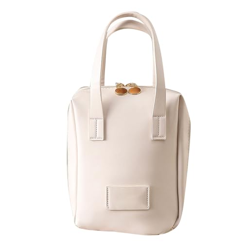 Travel Toiletry Bags, Cosmetic Handheld Hand Held Makeup Portable Wash Kit Multifunction PU Leather Handbag Purse Organizer Pleated Storage Toiletries for Women Gir von LIZEALUCKY