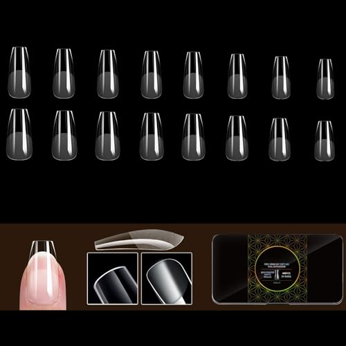 480 Stück Künstliche Nagelspitzen Weiche Gel Spitzen Halbmattierte Nagelspitzen Vollständige Abdeckung Zum Aufkleben Der Nägel Zum Aufdrücken Der Nägel Für Frauen Und Mädchen von LIbgiubhy