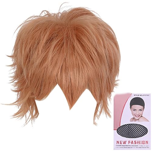 Anime Vielseitig Haarteil Toupe Kurzhaar Full Head Täglich Cosplay Curly Full Head Photography Requisiten von LIbgiubhy