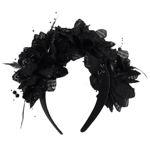 Braut-Stirnbänder mit Blumenmuster, für Damen, Blumengirlanden, Perlenhaarkranz, Brautblume für Hochzeit von LIbgiubhy