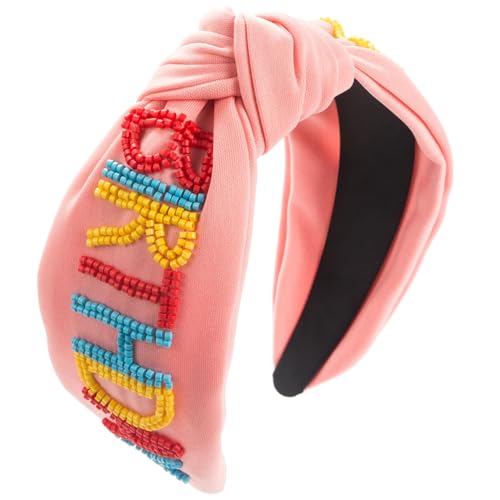 Breites geknotetes Stirnband für Damen, französische Perlen, Nieten, Turban-Stirnband, Mädchen, lässiges Haarband, Frauen, Party-Haarreifen Breites geknotetes Stirnband für Damen, französische Perlen, Nieten, Turban-Stirnband, Mädchen, lässiges Haarband, Frauen, Party-Haarreifen von LIbgiubhy