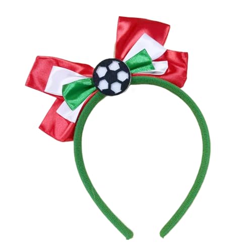 Bunte Fußball Bowknot Form Haarbänder Student Fotografie Haarband Fußball Bowknot Form Cheerleading Stirnbänder von LIbgiubhy