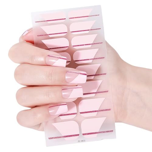 Fashion Gels Nails Wraps Glossy Gels Nails Sticker French Tip Gels Nails Strips Nails Art Decortions Maniküre Supplies von LIbgiubhy
