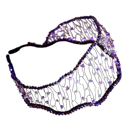 Glitzerndes Kristall-Haarband für Damen, Party-Haarreif, gewebtes Haarband, Hochzeit, Braut, Stirnband, Abendparty, Frisur-Accessoire von LIbgiubhy