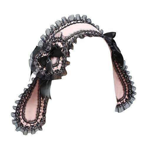 Hübsches Hasenohr-Haarband für Damen und Mädchen, Anime-Dienstmädchen, Spitze, Schleife, Stirnband, Rollenspiel, Kostüm, Cosplay, Kopfbedeckung, Zubehör Hübsches Hasenohr-Haarband für Damen und Mädchen, Anime-Dienstmädchen, Spitze, Schleife, Stirnband, Rollenspiel, Kostüm, Cosplay, Kopfbedeckung, Zubehör von LIbgiubhy