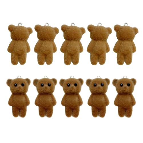 LIbgiubhy 10pcs Hübsches Bärenform Keyring Accessoire Animal Anhänger Keychain Charm Mode Accessoires Für Taschen Und Schlüsselanhänger von LIbgiubhy