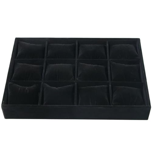 LIbgiubhy 12 Slot Uhrenhalter Mit Kissen Schmuck Präsentation Tablett Armbanduhr Schutzstand Elegante Veletts Schmuckschalen von LIbgiubhy