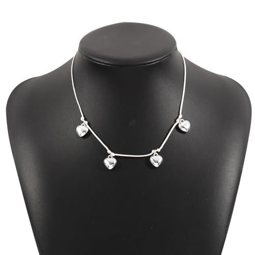 LIbgiubhy Elegante Schlüsselbeutelkette Für Frauen Mädchen Lieben Form Halskette Handgefertigtes Herz Choker Verstellbarer Schlüsselbeinkettenschmuck LIbgiubhy Elegante Schlüsselbeutelkette Für Frauen Mädchen Lieben Form Halskette Handgefertigtes Herz Choker Verstellbarer Schlüsselbeinkettenschmuck von LIbgiubhy