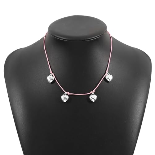 LIbgiubhy Elegante Schlüsselbeutelkette Für Frauen Mädchen Lieben Form Halskette Handgefertigtes Herz Choker Verstellbarer Schlüsselbeinkettenschmuck von LIbgiubhy