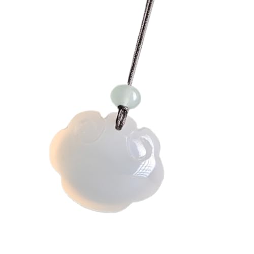 LIbgiubhy Ethnische Stile Jades Anhänger Halskette Accessoire Mit Handgefertigten Gewebten Schnur Für Modische Frauen Und Sammler von LIbgiubhy