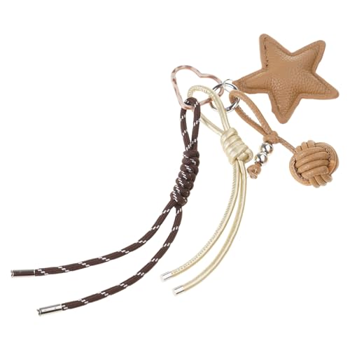 LIbgiubhy Handgefertigte Braune Khaki Leder Sternbag Origination Einzigartige Geldbeuteldekoration Verleiht Dem Alltag Einen Hauch Von Eleganzen von LIbgiubhy