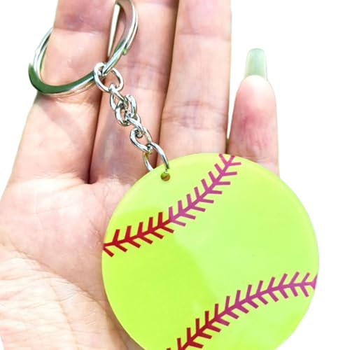 LIbgiubhy Kleine Volleyball Schlüsselanhänger Sportliche Dekorative Anhänger Key Ornament Acryl Textur Für Rucksäcke Fitnessbeutel Und Geldbörsen von LIbgiubhy