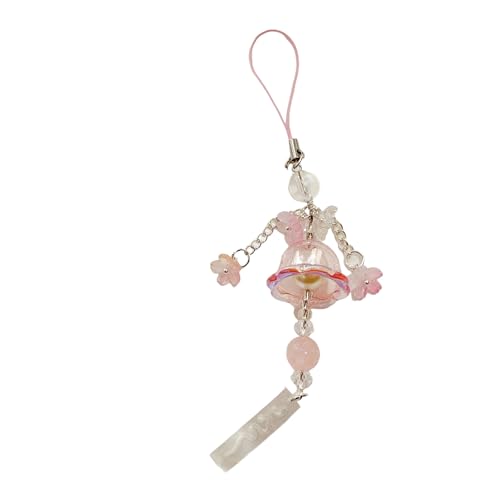 LIbgiubhy Kreative Quallenwinde Chimes Glass Anhänger Telefonkette Dekoration Für Personalisierte Stile Casual Wear Stylish Outfits von LIbgiubhy