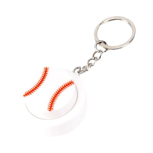 LIbgiubhy Mode 3D Gedruckte Sportround Schlüsselanhänger Einschließlich Basketball Baseball Fußball Tennis Zur Stressreduzierung von LIbgiubhy