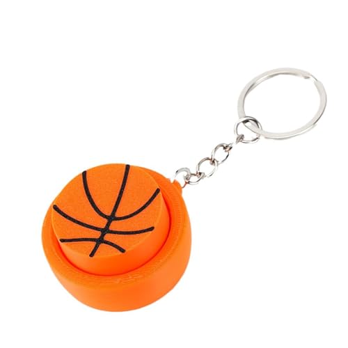 LIbgiubhy Mode 3D Gedruckte Sportround Schlüsselanhänger Einschließlich Basketball Baseball Fußball Tennis Zur Stressreduzierung von LIbgiubhy
