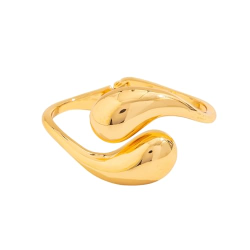 LIbgiubhy Mode Vintage Armreifen Unregelmäßige Breite Manschette Geometrische Armbänder Legierung Textur Manschettenknochen Für Partys Und Tägliche Verschleiß von LIbgiubhy