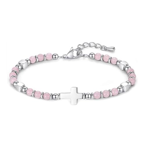 LIbgiubhy Naturstein Armband Handgelenk Schmuck Stein Handgelenk Kette Religiöses Perlen Armband Handschmuck Naturalbarmband von LIbgiubhy