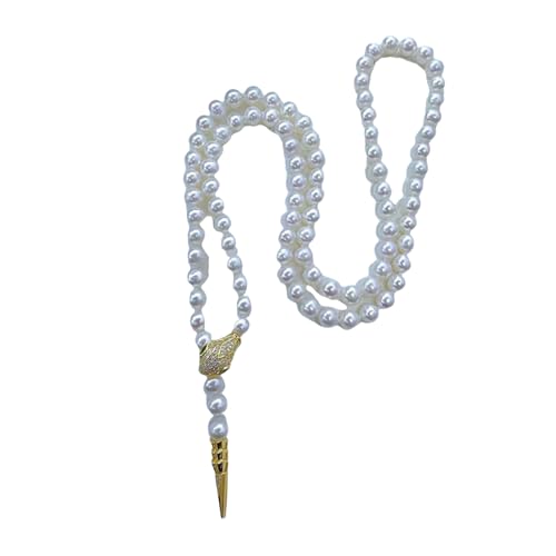 LIbgiubhy Schlangenmuster-Halskette mit künstlichen Perlen, verstellbare Länge, Choker, lange Pullover-Kette, eleganter Partyschmuck LIbgiubhy Schlangenmuster-Halskette mit künstlichen Perlen, verstellbare Länge, Choker, lange Pullover-Kette, eleganter Partyschmuck von LIbgiubhy