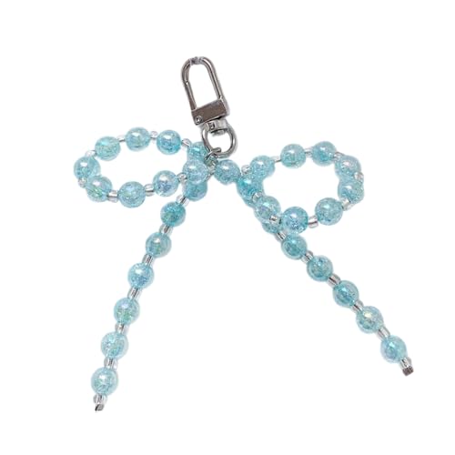 LIbgiubhy Schöne Farbenfrohe Perlen Bowknot Keychain Anhängertasche Telefon Anhänger Frauen Rucksack Handtasche Charme Schöne Dekoration von LIbgiubhy