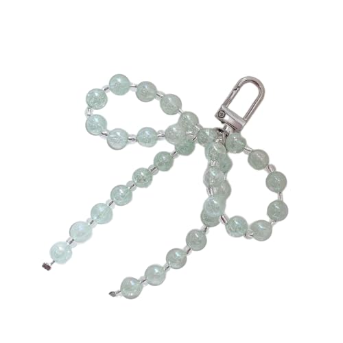 LIbgiubhy Schöne Farbenfrohe Perlen Bowknot Keychain Anhängertasche Telefon Anhänger Frauen Rucksack Handtasche Charme Schöne Dekoration von LIbgiubhy