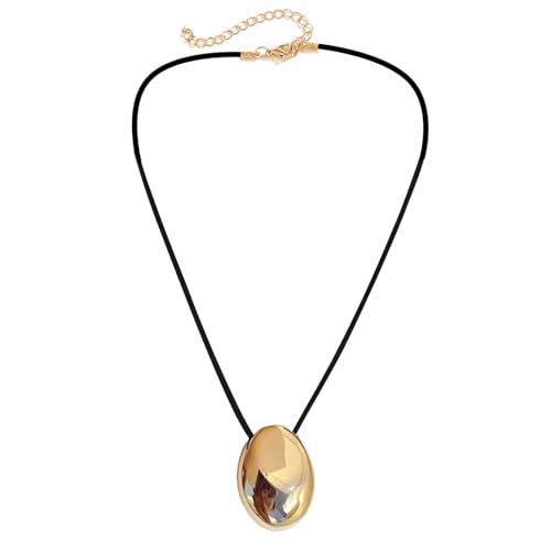 LIbgiubhy Stilvoller Metall Oval Geformtes Neckketten Geometrischer Anhänger Halskette Verstellbares PU Leder Schlangeblatt Kettenkette Eleganter Schmuck LIbgiubhy Stilvoller Metall Oval Geformtes Neckketten Geometrischer Anhänger Halskette Verstellbares PU Leder Schlangeblatt Kettenkette Eleganter Schmuck von LIbgiubhy