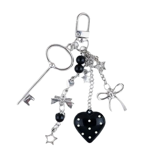 LIbgiubhy Stylish Heart Anhänger Bowknot Keychain Tragbarer Schlüsselhalter Dekorative Robust von LIbgiubhy