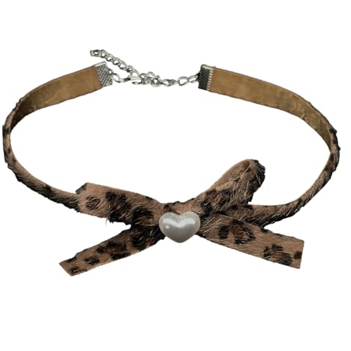 LIbgiubhy Vintage-inspirierte Samt-Choker-Halskette mit Schleife, verstellbare Länge, Schlüsselbeinkette, Accessoire für Damen von LIbgiubhy
