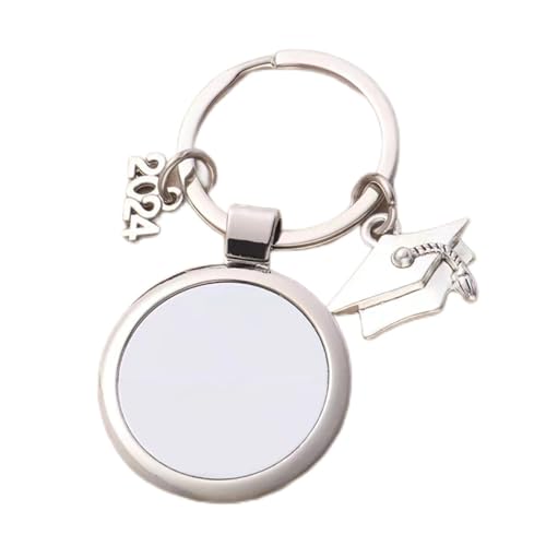 LIbgiubhy Wärmeübertragung Drucken Schlüsselbund Sublimation Blankschlüsselring Leichte Schlüsselkette Gedenkgeschenk Für Absolventen von LIbgiubhy