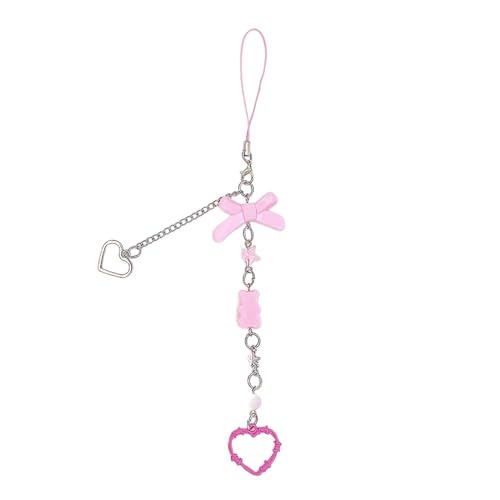 LIbgiubhy Zarter Handy-Anhänger, handgefertigt, Schleife, Handyband, Acryl, Schleife, Handy-Schmuck, Mode-Liebhaber von LIbgiubhy