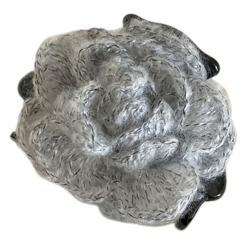 Mehrzweck-Haarspange mit Mohair-Blume, für den täglichen Gebrauch und besondere Anlässe, passend zu eleganten Haarklammern, starker Halt von LIbgiubhy