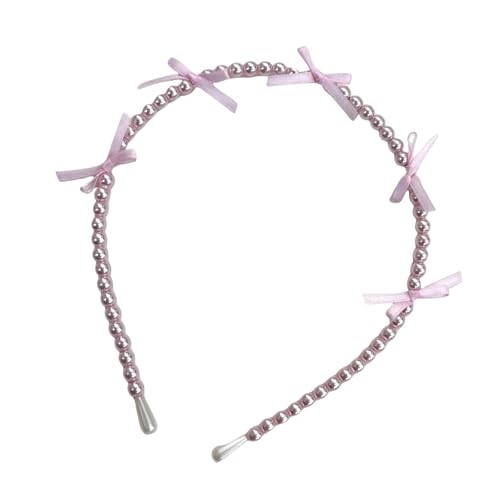 Perlen Bögen Stirnband 2000er Jahre Trend Kopfbedecke Haare Haar Kobchen Dünndes Bogenknoten Balletcore Trendy Photo Requisiten von LIbgiubhy